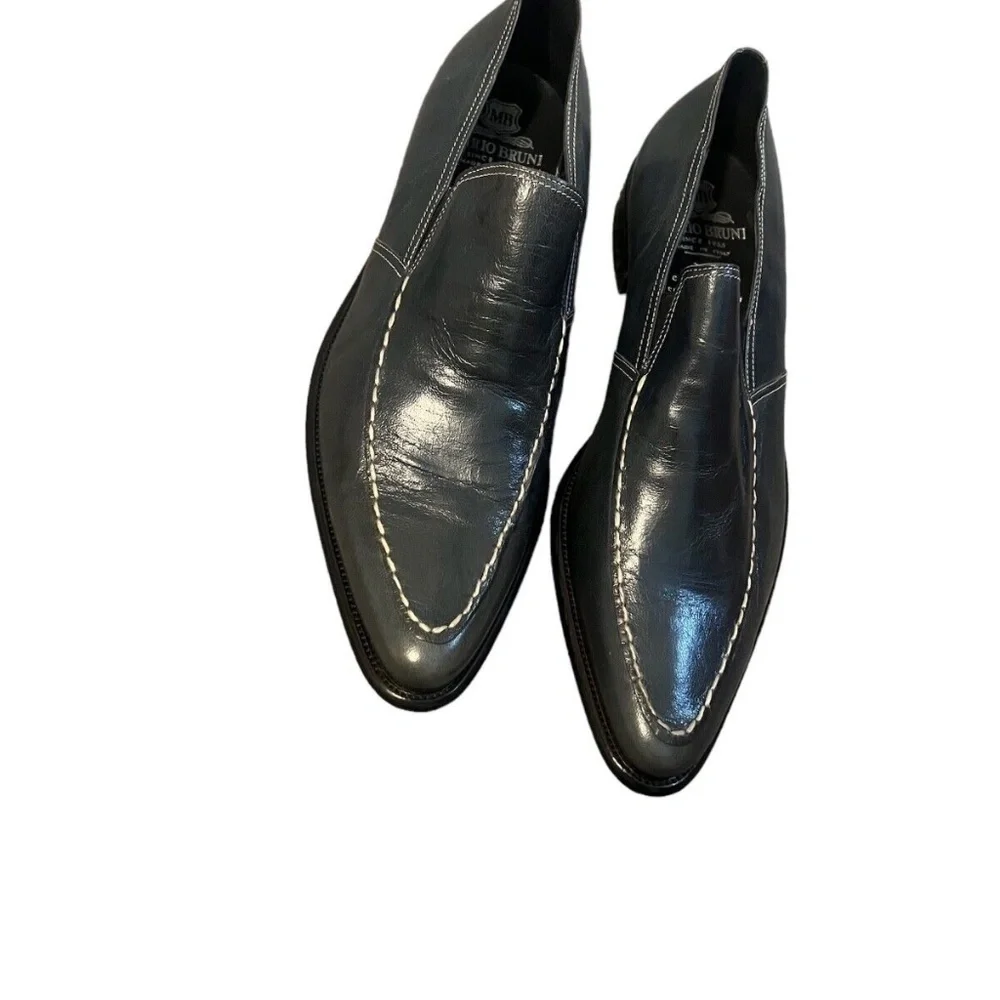 NWOB MARIO BRUNI Grayish Blue‎ DRESS SHOE MENS US SIZE 11.5 EUR 45